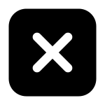 Close Rectangle F SVG Icon